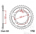 Πίσω περιφερειακός τροχός JTR1792.42 (βήμα 525) - 865 EFI T100 McQueen Edition / 865 SE EFI / 865 T10