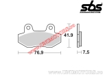Πίσω τακάκια φρένων - SBS 814LS (μεταλλικά / σιντερισμένα) - (SBS)