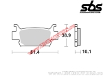 Πλακέτες φρένων πίσω - SBS 829SI (μεταλλικές / σιντερισμένες) - (SBS)