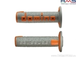 Σετ λαβές cross-enduro Domino - χρώμα: γκρι/πορτοκαλί (μήκος: 120 mm) - RMS