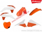 Σετ πλαστικών (λευκό - πορτοκαλί) - KTM EXC / EXC-F / EXC Six Days ('14-'16) - Polisport