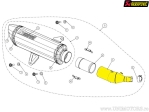 Σωλήνας σύνδεσης - YAMAHA CZD 300 A X-Max Tech Max ('21-'22) / MW 300 ABS Tricity ('21-'24) (E-Mark) - Akrapovič