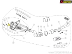 Υποστήριξη εξατμίσεων X189 - YAMAHA XP 530 T-Max ABS T-Max DX ('17-'19) / XP 560 T-Max ABS T-Max ('20-'21) -