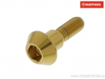 Винт капак кръгъл коничен Pro Bolt M6 x 1.00 x 20 мм неръждаема стомана A4 златис