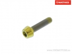 Винт капак кръгъл конусен Pro Bolt M3 x 0.50 x 12 мм титаниево златисто - JM