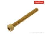 Винт капак кръгъл Pro Bolt M5 x 0.80 x 40 мм алуминиево златно - JM