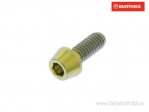 Винт капачка кръгла конична Pro Bolt M4 x 0.70 x 10 мм титан златист - JM