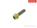 Винт капачка кръгла конусна Pro Bolt M3 x 0.50 x 10 мм титаниево златисто - JM