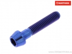 Винт капачка кръгла конусовидна Pro Bolt M6 x 1.00 x 30 мм титан син - JM
