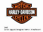 Винт, плоска глава, шестостенен отвор, хром/заключващ - 3645 - Harley-Davidson