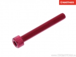 Гайка капак Pro Bolt M8 x 1.25 x 60 мм алуминий червен - JM