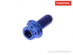 Гайка шестостенна двойна Pro Bolt M5 x 0.80 x 12 мм титанова синя - JM