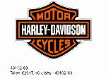Гума K291T, 16 цола, задна, черна/бяла ивица - 43102-83 - Harley-Davidson