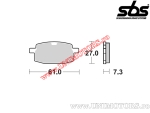 Задни спирачни накладки - SBS 111CT (карбонова технология) - (SBS)