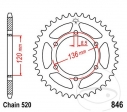 Зъбчатка на задния пинион JTR846.37 (стъпка 520) - Yamaha RD 350 LCH - LC - LCF - LCFH - LCFN - LCN 