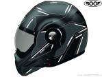 Каска мотоциклет Roof Desmo Storm Matt Black-Titan-White (черно-титан-бяло мат) - Roof