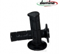 Комплект ръкохватки за кормило черни Domino D: 22 mm L: 118 mm затворени - JM