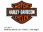 Медальон, ръкохватка, сатен хром с черна лента - 14101613 - Harley-Davidson