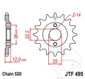 Преден пиньон JTF495.15 (стъпка 520) - Ducati Sport 750 ('88-'90) - JM