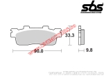 Achterremblokken - SBS 204HF (keramisch) - (SBS)