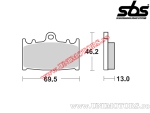 Achterremblokken - SBS 789LS (metallic / gesinterd) - (SBS)