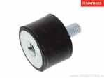 Amortecedor de borracha com diâmetro de 29mm e comprimento total de 33mm com rosca externa M8 em um lado e interna no outro - J