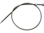 Armor Coat Braided Stainless Steel Speedometer Cable for Harley-Davidson - Chrome - 06550063