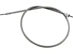 Armor Coat Braided Stainless Steel Speedometer Cable for Harley-Davidson - Chrome - 06550066