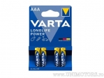 Baterie AAA Alkaline Longlife Power 1.5V blister set 4buc - Varta