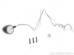 Blinker + Positions-LED Bullet 1000 PL WEISS SCHWARZ mit weißem Glas - Kellermann