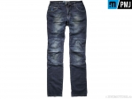 Blugi femei moto / casual PMJ Jeans FLOM13 Florida Denim Dark (albastru inchis) - PM Jeans