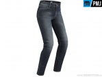 Blugi femei moto / casual PMJ Jeans New Rider Denim (albastru inchis) - PM Jeans