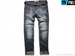Blugi moto / casual PMJ Jeans Leg14 Legend Caferacer Denim (albastru inchis) - PM Jeans