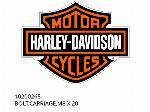 BOLT,CARRIAGE,M8 X 20 - 10200265 - Harley-Davidson
