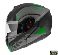 Capacete modular MT Atom SV Quark A6 verde fluor mate pronto para Pinlock