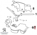 Carena superioara ghidon originala - albastra - Peugeot TKR / TKR2 / Trekker 2T 50-100cc - Peugeot