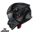 Casca Axxis model Hunter SV ONI B2 gri mat (ochelari soare integrati) - masca (protectie) barbie si cozoroc detasabile - Gri mat