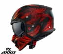 Casca Axxis model Hunter SV ONI B5 rosu mat (ochelari soare integrati) - masca (protectie) barbie si cozoroc detasabile - Rosu m