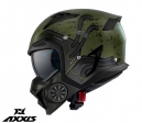 Casca Axxis model Hunter SV Toxic C6 verde mat mat (ochelari soare integrati) - masca (protectie) barbie si cozoroc detasabile -