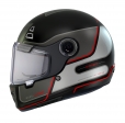 Casca integrala MT Jarama Baux E15 rosu fluor mat - model Retro - Cafe Racer - M (57/58cm)