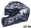 Casco integral de motocicleta MT Blade 2 SV Breeze E2 gris mate (visor solar integrado)