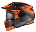 Casco MT Streetfighter SV S B4 Naranja Mate (Gafas de Sol Integradas) - Protector de Barbilla y Visera Desmontable