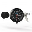Ceas moto AnaClock - carcasa neagra & fundal negru - Oxford