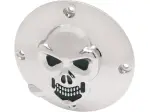 Chrome 3-D Skull Derby Cover - Black, Chrome - 11070034