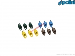 Clutch spring set (coil thickness 1.65mm / 1.7mm / 1.8mm / 2mm) - yellow / blue / green / black - Polini