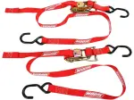 Conjunto de correas de anclaje resistentes (longitud 1.80m / hebilla de trinquete) - Moose