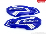 Conjunto de peças plásticas em azul e branco para proteção das mãos MX Flow - Polisport