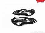 Conjunto de peças plásticas preto e branco para proteção de mãos MX Flow - Polisport