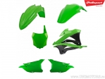 Conjunto de plásticos verdes/pretos - Kawasaki KX 85 I C 17/14 polegadas ('14-'20) / KX 85 II D 19/16 polegadas ('14-'20) - Pol