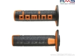 Conjunto de punhos cross - enduro Domino - cor: preto/laranja (comprimento: 120 mm) - RMS
